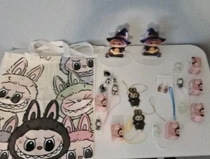 Labubu Toys Lot de boucles d'oreilles faveurs de fête breloques de téléphone sac fourre-tout NEUF - Photo 1 sur 23