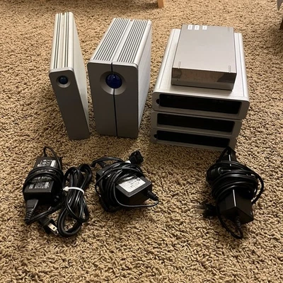 Lote de 6 unidades externas Lacie (2 unidades Big Quadra, Big Disk, DVD/CD) Foto 1 de 2