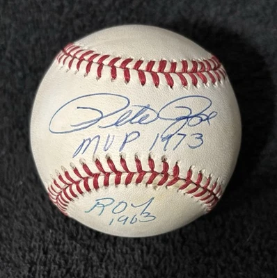 Pete Rose Signed Autograph MVP 1973 ROY 63 Giamatti ONL BASEBALL Beckett COA 🔥 - Image 1 of 4