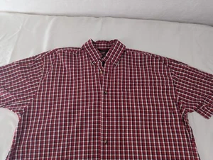 Wranglers Mens Premium Quality Wrinkle Resist Red Plaid Button Down Shirt XL - Picture 1 of 10