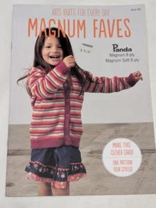 Panda 305 - Magnum Faves Kids cardigans 5 Knitting Patterns 8 ply - Picture 1 of 2