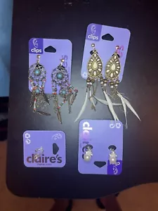 Claire's Clip On Earring Bundlesb Joblot- BNWT - Picture 1 of 6
