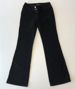 vintage usa Dead Sexy Brand Flare Corduroy Pants 28 x 32 Black Low Rise EUC - Picture 1 of 18