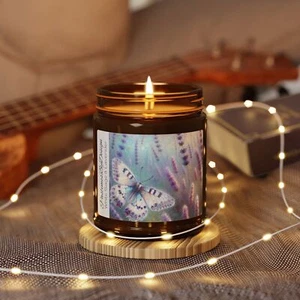 Decorative Soy Candle, White Sage & Lavender Scented, Long-Lasting Aromatherapy - Picture 1 of 6