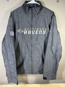 RARE Baltimore Ravens Reebok Jacket Mens Medium Grey Purple NFL On Field - Picture 1 of 9