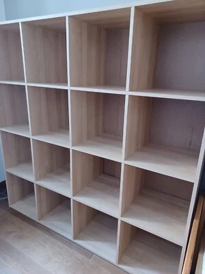 Scaffale/divisorio d'ambiente effetto rovere, 147x147 cm. (IKEA) con cassetti - Immagine 1 di 4