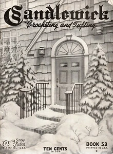 Virginia Snow Studios Libro 52 CANDLEWICK GANCHILLO MECHÓN Crochet Patrón Folleto - Imagen 1 de 5
