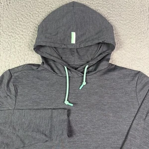 Rhoback Hoodie Mens Medium Gray Golf Performance Pullover Sweatshirt Stretch - Picture 1 of 10