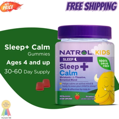 Natrol® Kids Sleep+™ 平静褪黑激素和 L 茶氨酸睡眠木乃伊儿童 60 克拉 — 第 1/4 张图片