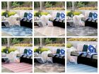 Neutral Summer Outdoor Rugs Easy To Clean BBQ Decking Area Weather Resistant Rug