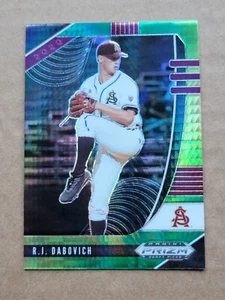 RJ Dabovich 2020 Panini Prizm Draft Picks Rookie Green Hyper Baseball Card 114 - Picture 1 of 10