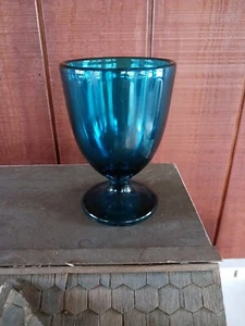 Vintage Kobaltblau Weinglas Schale - Bild 1 von 7