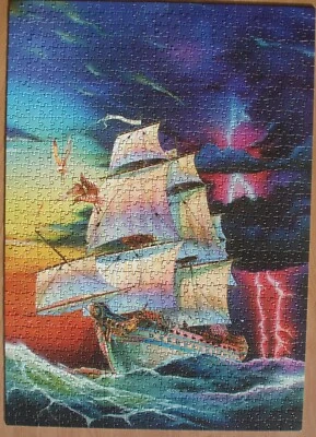 CLEMENTONI PUZZLE FLOURESCENT COLLECTION, THE STORM, 1000 Teile. - Bild 1 von 4
