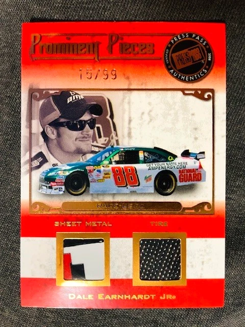 2008 Press Pass Legends Dale Earnhardt Jr. Race Used Sheet Metal Tire /99 Rare - Image 1 of 2