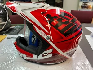 LS2 Helmets Fast Mini Race Youth Medium Full Face MX Motorcycle Helmet red/white - Picture 1 of 2