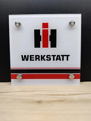 IHC CASE Werkstattschild Schild Türschild Oldtimer Traktor Tractor Geschenk NEU