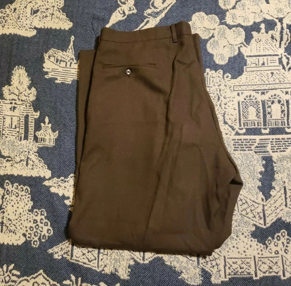 Pantalones chinos vintage años 70 BLAIR frente plano 39x33 pierna recta garra cremallera EE. UU.  Foto 1 de 4