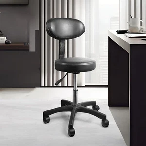 22" Ergonomic Saddle Stool Hydraulic Swivel Rolling Saddle Chair with Backrest - Picture 1 of 14