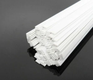 3x1.5 / 4x2 / 5x1.5mm ABS Flat Bar Styrene Plastic Strips Rods 250mm Length DIY - Picture 1 of 1
