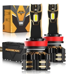 AUXBEAM 120W H11 H8 H9 LED Headlight Bulbs Low Beam Fog Lights W/ Canbus Decoder - Picture 1 of 12