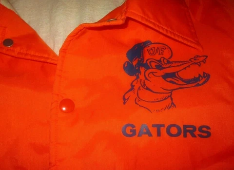 Vtg Florida Gators Chalkline Windbreaker Jacket Men's M Albert Gator Logo Orange Cover