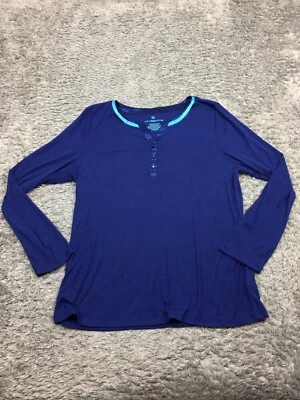 Camisa de pijama Stars Above para mujer talla grande gris manga larga poliéster rayón Foto 1 de 4