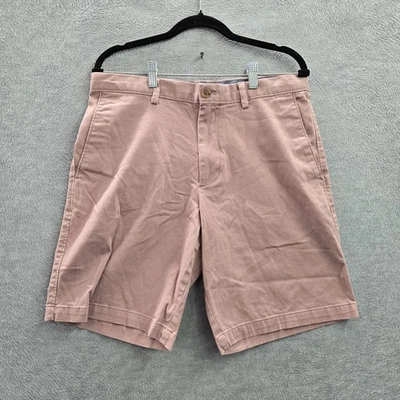 Pantalones Cortos Banana Republic Hombre 33 Rosa Chino Aiden Botón Corto 9" Entrepierna Foto 1 de 4