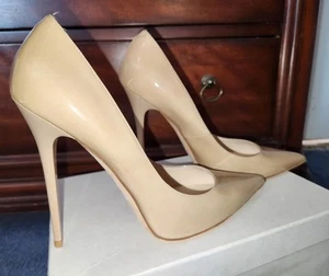 JIMMY CHOO NUDE ANOUK POINTED TOE PUMPS, 41.5 ORIGINAL BOX, NEW SOLES - Picture 1 of 9