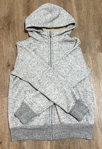 Uniqlo Kids Hooded Zip Up Grey Boys Girls Ages 11-12 - Picture 1 of 3