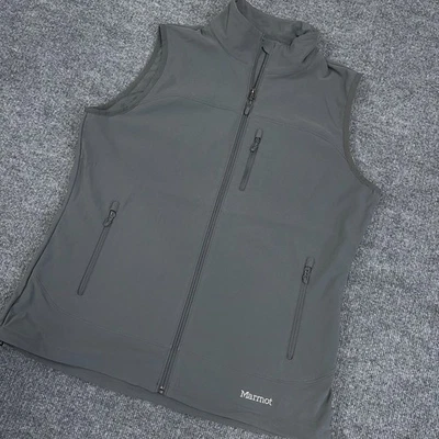Chaleco Marmot Mujer XL Gris Cremallera Completa Tempo Rompevientos Elastizado Exterior Caminata *Logo Foto 1 de 4