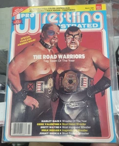 Pro Wrestling Illustrated Magazine March 1984 Road Warriors W/Center Fold Poster - Picture 1 of 2