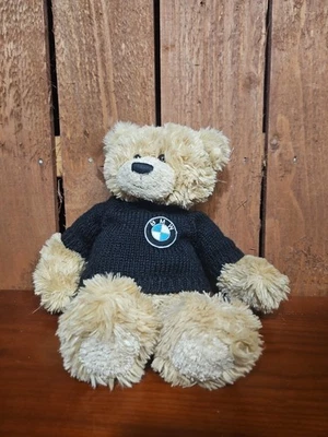 BMW Honey Bear Plush by Gund Teddy Stuffed Animal Black Knit Logo Sweater BMW - Image 1 of 4