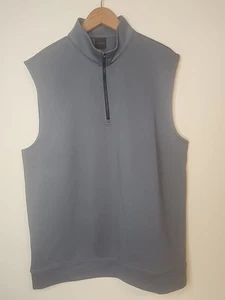 Dunning Active Golf Vest Mens Sz L Blue 1/4 Zip Lightweight Performance Pullover - Picture 1 of 9