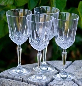 VINTAGE Saint George "Odyssey" 8" Crystal Wine Glasses Set of 4 Made in USA - Picture 1 of 3