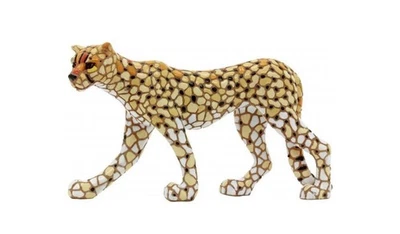 Figura Artesanal Guepardo Azulejo Mosaico Diseños Barcino Español Foto 1 de 4