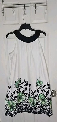 Vestido Halter New Directions Mujer 12 Floral Mini Cambio Boho Campesino Elástico  Foto 1 de 4