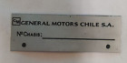 Data Plate  Gm Gereral Motors Chile Vintage Car S74