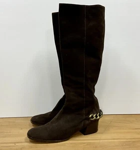 Michael Kors Women's Long Suede Heel Boots, Brown - Size 8M - Picture 1 of 12
