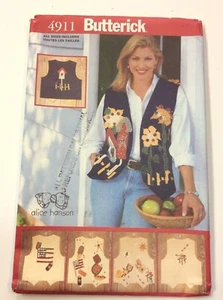 Butterick. 4911 Gilet applicato da miss tutte le taglie incluse - Foto 1 di 3