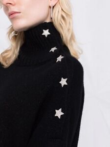2023 Zadig & Voltaire Alma Bijoux Sweater Jumper Pullover Cashmere Size L  $798