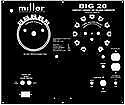 Miller Welder Black & White  BIG 20 DECAL/WRAP Control Plate