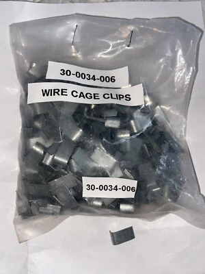Wire Cage Clips Lot Of 100 #30-0034-006 - Image 1 of 3