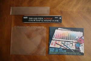 Rare 2nd Edition Liquitex Acrylic & Oil Color Map Chart & Mixing Guide Chart 80s - Picture 1 of 13