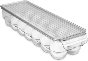 Refrigerator Egg Holder w/cover, Super Closure, Stackable BPA Free (14 tray) - Picture 1 of 3