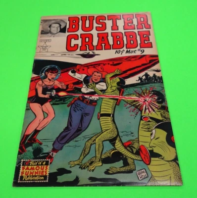 Buster Crabbe #9 FN 6.0 Famous Funnies Western Golden Age Sci-Fi Horror Cover - Image 1 of 4