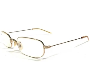 Oliver Peoples Trip G Eyeglasses Frames Gold Titanium Rectangular 52-18-140 - Picture 1 of 12