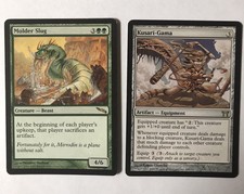 Molder Slug, Mirrodin, LP + Kusari-Gama, Champions of Kamigawa, LP MTG