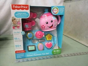 Juego de té Fisher Price Laugh And Learn Sweet Manners juego divertido juguete niño pequeño rosa - Imagen 1 de 5