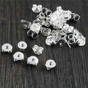 925 Silber Ohrringmutter Verschluss Ohrstecker Ohrring Stopper Stöpsel Premium - Bild 1 von 1