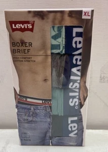 Levi’s 4 Pack Boxer Brief For Men’s Size: S to XL High Comfort Cotton Stretch - Picture 1 of 8